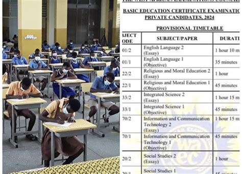 Waec Releases The Official Timetable For Bece Check Out