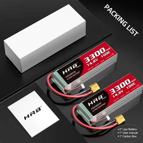 Pcs Hrb V C Mah S Xt Lipo Battery For Rc Airplane Truck