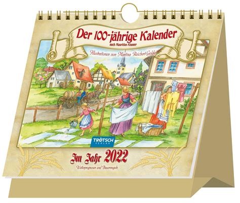 Trötsch Aufstellkalender Der Hundertjährige Kalender 2022