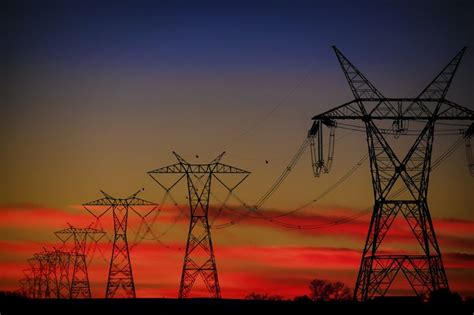 Power Lines And Sunsets Transmission Tower Sunset Transmission Line