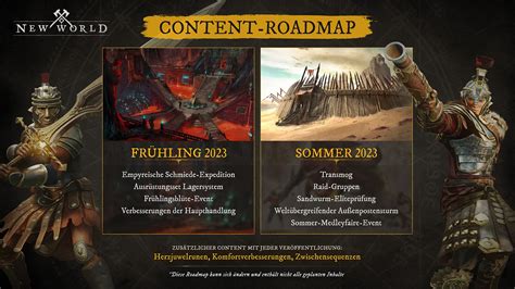 New World Roadmap 2023 Raids Transmog Rüstungsmanagement Events