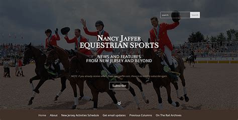 Nancy Jaffer Facebook Cover Nancy Jaffer Equestrian Sports