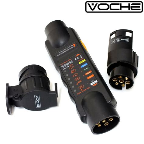 VOCHE WIRING CIRCUIT TESTER 12V 7 PIN TRAILER LIGHTS PLUG SOCKET 13