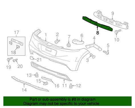 71570 SZT A00 Absorber Rear Bumper Beam 2011 2016 Honda CR Z