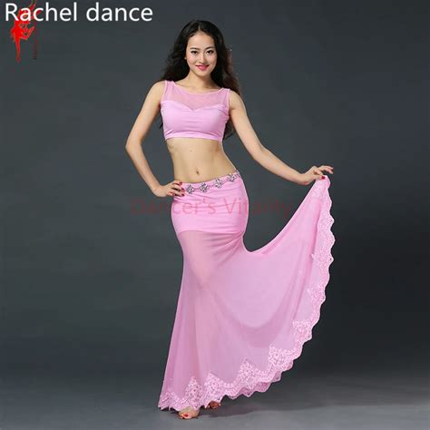 New Arrival Belly Dance Long Skirt 2 Piece Lace Dress Sexy Dancer