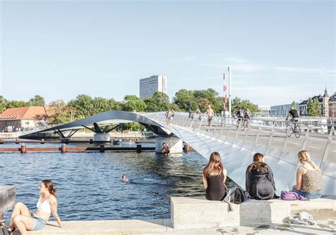 Cycle And Pedestrian Bridge Lille Langebro Copenhagen Hollandia