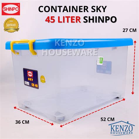 Jual CB 45 Liter SHINPO Container Box Storage Kontainer Box Bening SIP