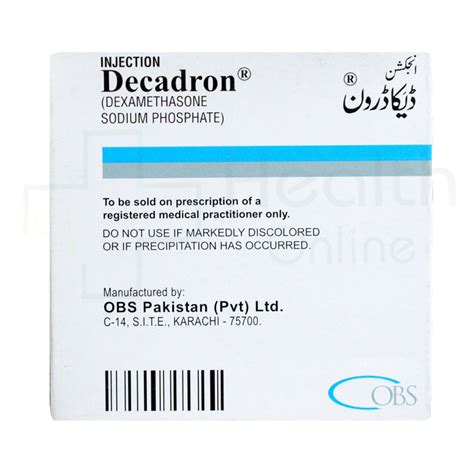 Decadron Inj 4mg 25vialx1ml Price In Pakistan