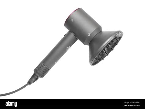 Modern Hair Dryer On White Background Top View Stock Photo Alamy