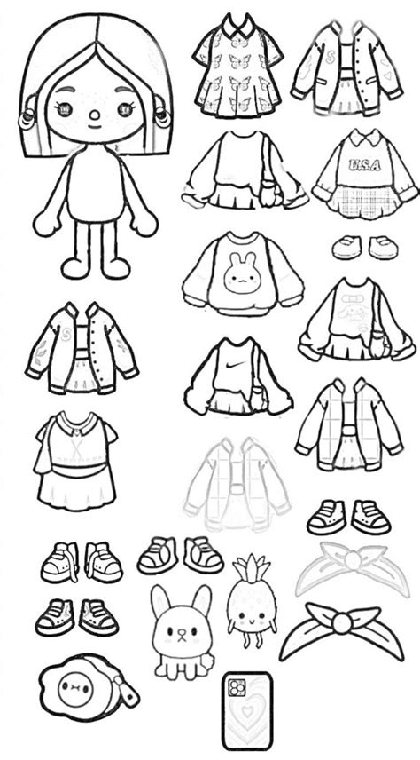 Paper Dolls Toca Boca Colouring Pages Artofit