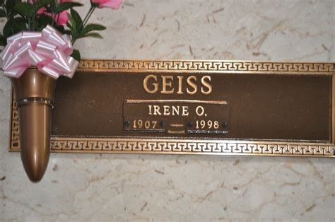 Irene O Nett Geiss Find A Grave Memorial