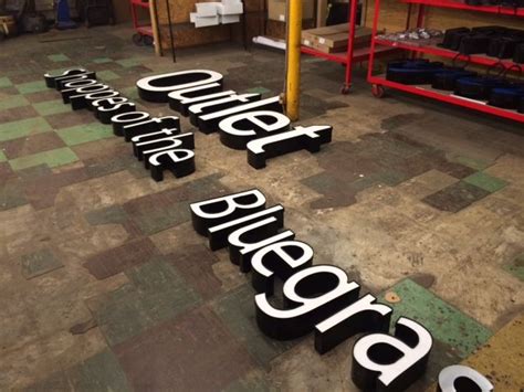 The Outlets of the Bluegrass channel letters taking shape in our ...