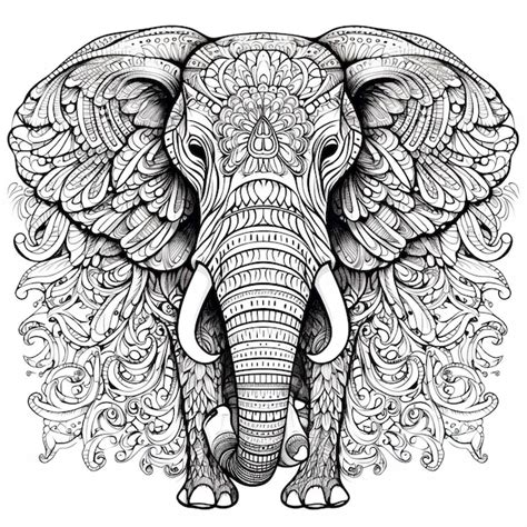 Coloriages De Mandala D Animaux Pour Soulager Le Stress Photo Premium