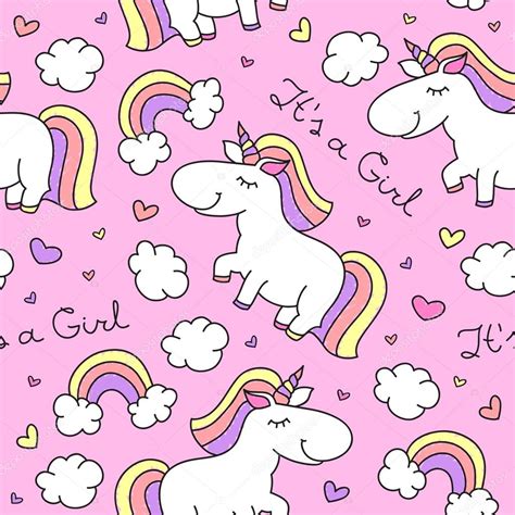 Baby Seamless Pattern With Unicorns Stock Vector Image By Redcollegiya