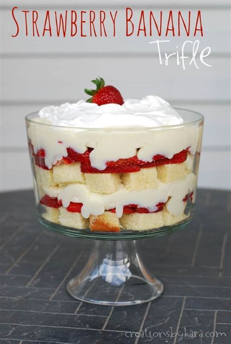 Strawberry Banana Trifle - Creations by Kara