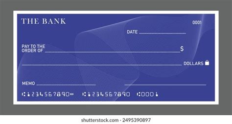 Blank Bank Check Checkbook Cheque Template Stock Vector Royalty Free 2495390897 Shutterstock