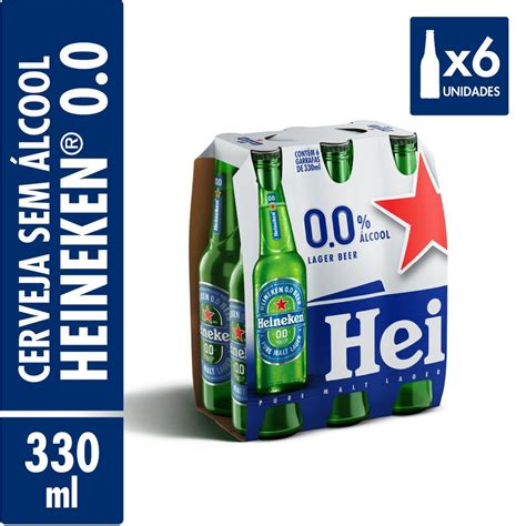 Pack 6 Unidades De Cerveja Heineken Long Neck 330ml Six Pack Cerveja