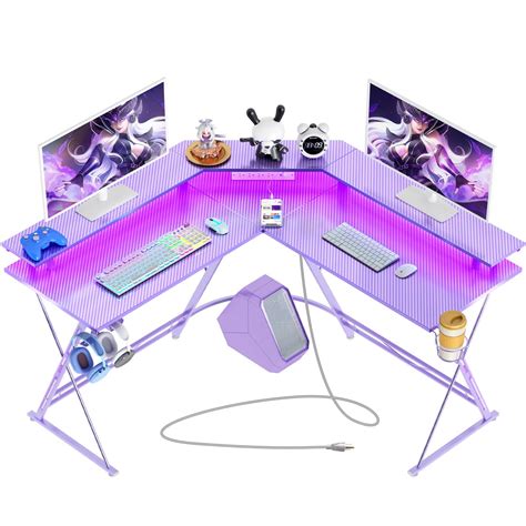 Buy Seven Warrior Gaming Desk 50 4” With Led Light And Power Outlets L