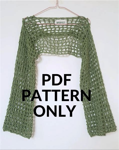 crochet sleeves  size mesh sleeves  pattern  etsy