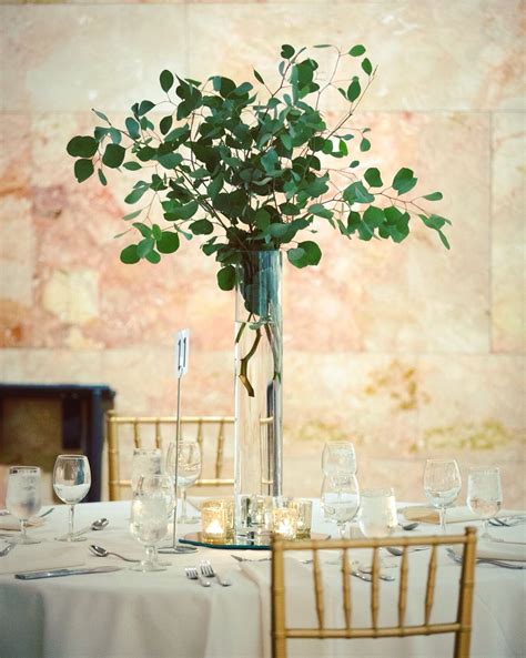 Tall Silver Dollar Eucalyptus Centerpieces From My Wedding Reception At