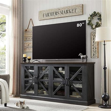 Amazon Sincido Modern Farmhouse Tv Stand For Inch Tvs Tall