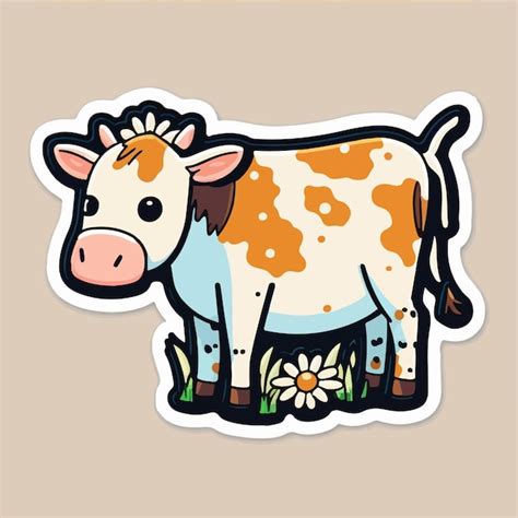 Ilustraci N Vectorial Realista Y Detallada De Una Vaca Con Sombreado Y