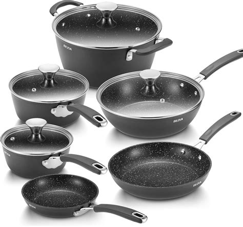 Bezia Induction Hob Pan Set Piece Pots And Pans Set Non Stick