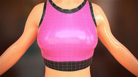 3d Model Sexy Sport Bra Vr Ar Low Poly Cgtrader