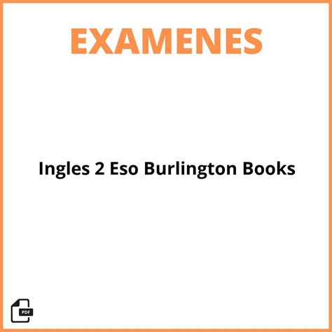 Ex Menes Ingles Bachillerato Burlington Books En Pdf