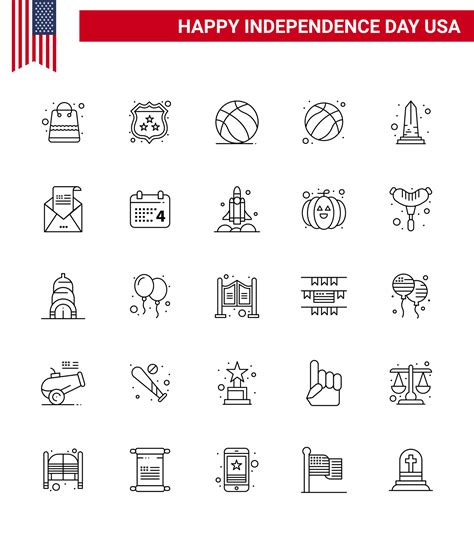 feliz día de la independencia usa paquete de 25 líneas creativas de