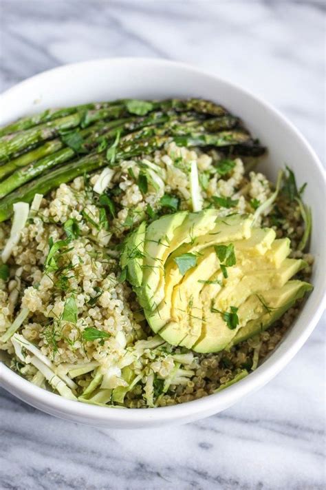 Green Goddess Quinoa Salad With Herb Vinaigrette Delicious Healthy