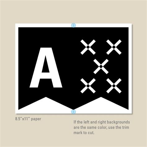 Black and White Birthday Banner, Birthday Party Decorations, Pennant Banner, Printable PDF File ...