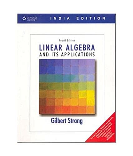 Linear Algebra And Its Applications Th Edition Paperback Th