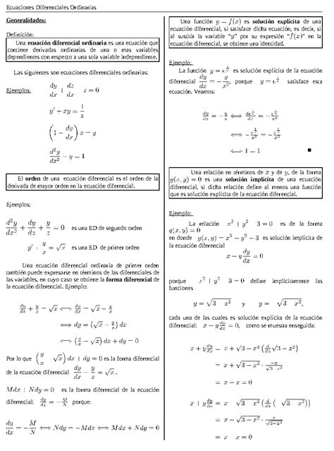 Ecuaciones Diferenciales Ordinarias