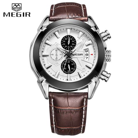 Megir Brand Fashion Business Luxury Quartz Military Timepiece