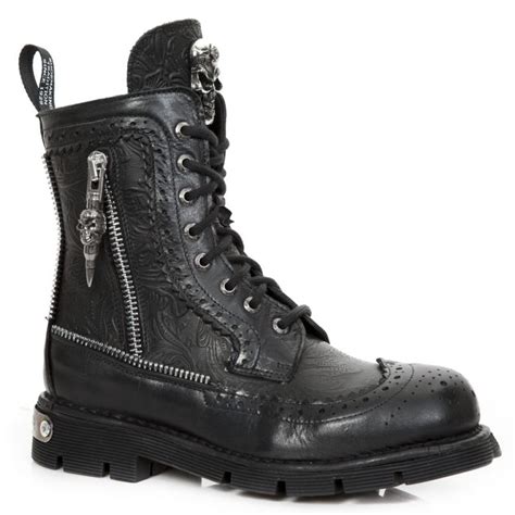 Bottines Noir New Rock M NEWMILI120 C2 New Rock Paris