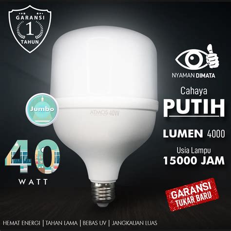 Jual Promo Khusus Diskon Atmos Bohlam Led Sni Watt Platinum