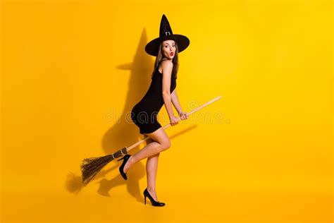 Riding A Broom Stock Photo Image Of Lifestyle Beautiful 36602480