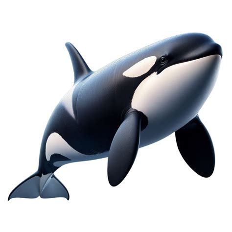 AI Generated Orca Silhouette Majestic Marine Predator Amid