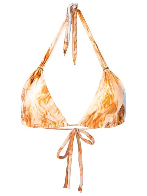 Lenny Niemeyer Top De Bikini Con Estampado Tie Dye Naranja FARFETCH MX