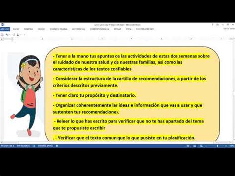 Escribimos Una Cartilla De Recomendaciones Parte 2 YouTube