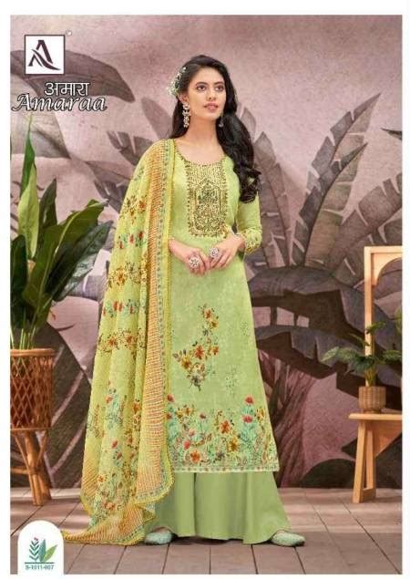 AMARAA BY ALOK SUIT COTTON UNSTICHED SALWAR SUITS WHOLESALE 8 PCS