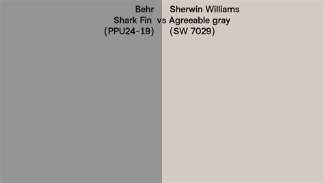 Behr Shark Fin Ppu24 19 Vs Sherwin Williams Agreeable Gray Sw 7029