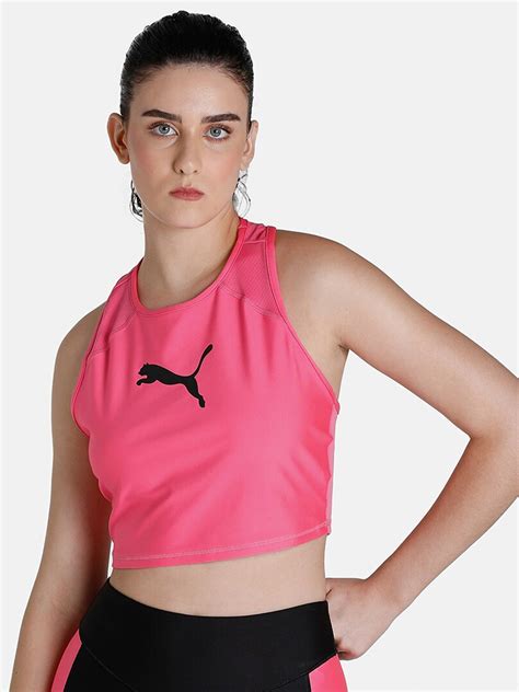 Buy Puma Pink And Black Fit Eversculpt Training Tank Top Tops For Women 19761000 Myntra