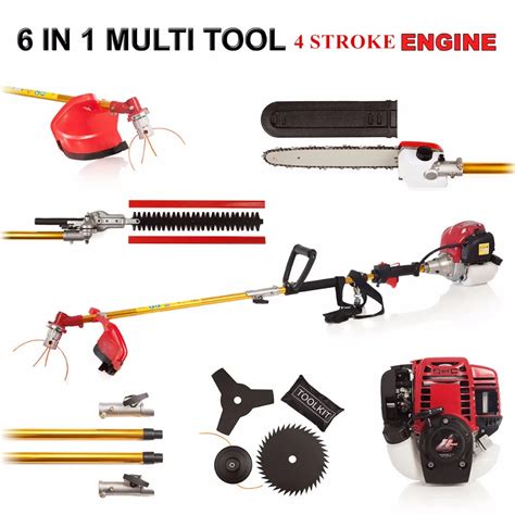 4 Stroke GX35 Engine 6 In 1 Petrol Hedge Trimmer Chainsaw Strimmer