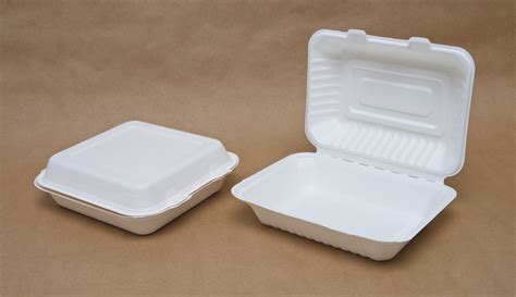 Bagasse Hinged Containers - Agreen™ Products