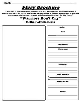 “Warriors Don't Cry” Melba Pattillo Beals STORY BROCHURE by Northeast ...