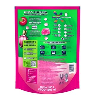 Jual Rinso Molto Detergent Cair Deterjen Anti Noda Rose Fresh L