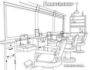 Barber Shop Coloring Pages