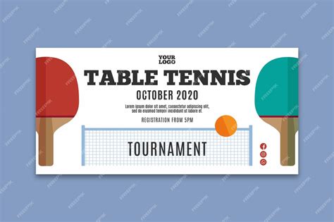 Free Vector Table Tennis Banner Template